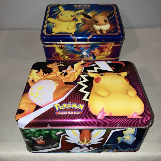 Pokemon Collector’s Tin Fall 2018 / 2020 *Both Empty See Pics For Condition*