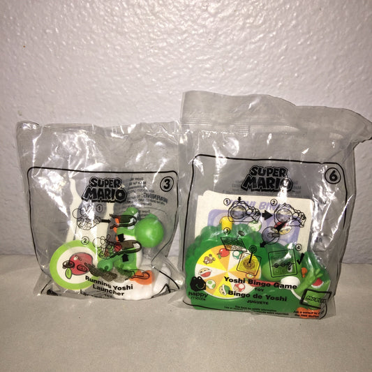 New 2018 Running Yoshi Launcher / Yoshi Bingo Game McDonald's Figure FF Toy Lot
