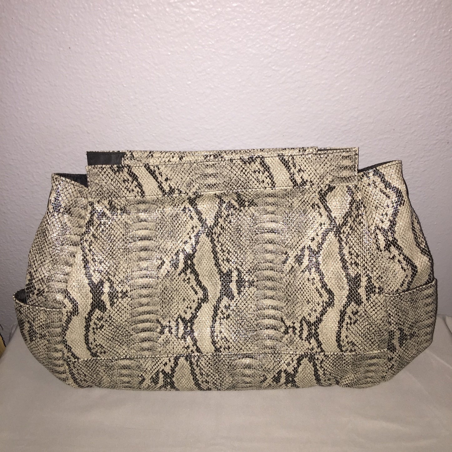 Miche Leslie Retired Faux Snakeskin Animal Print Full Size Tote Purse *Used Bag*