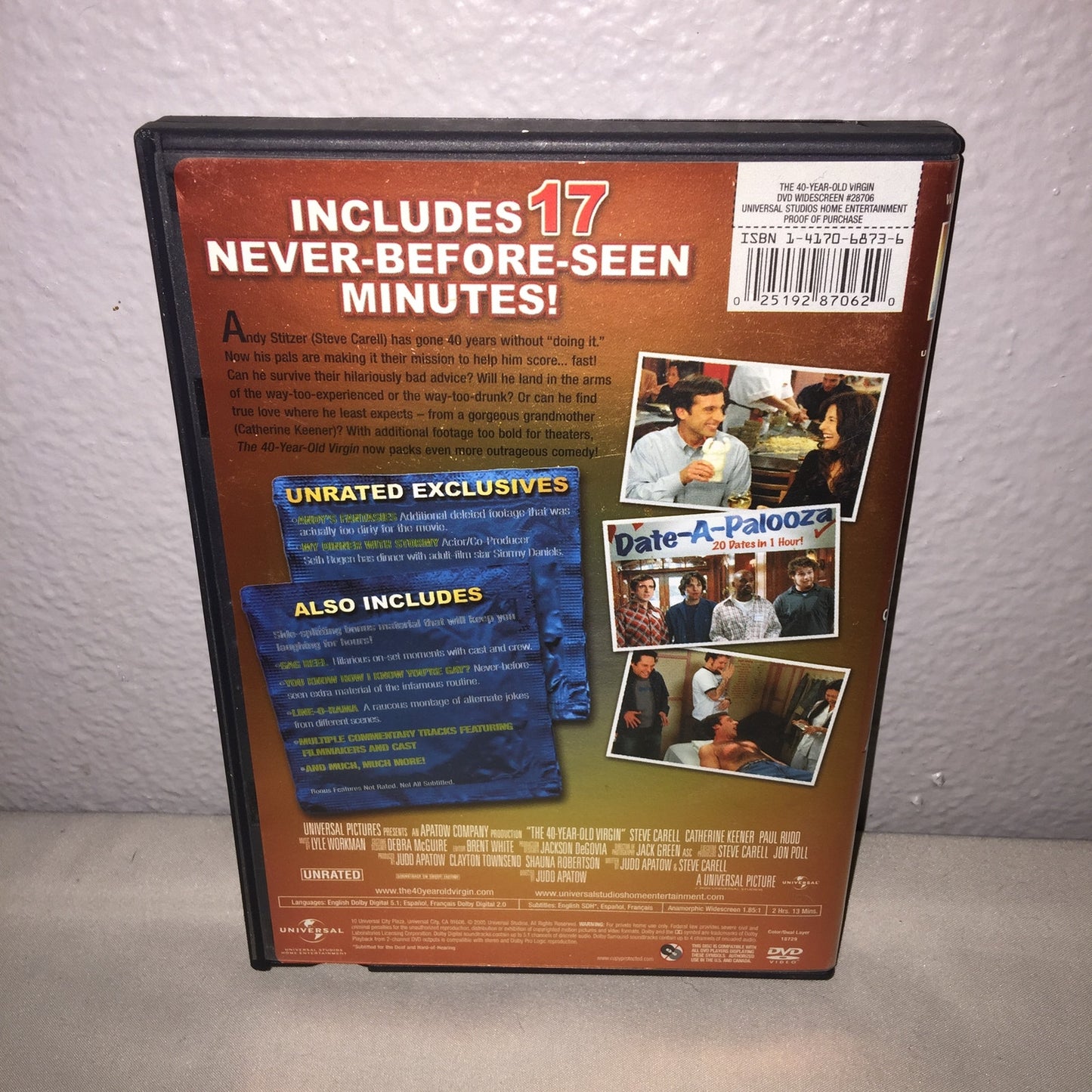 Dvd Used The 40-Year-Old Virgin Unrated Blockbuster Pre-viewed *Disc Is Great*