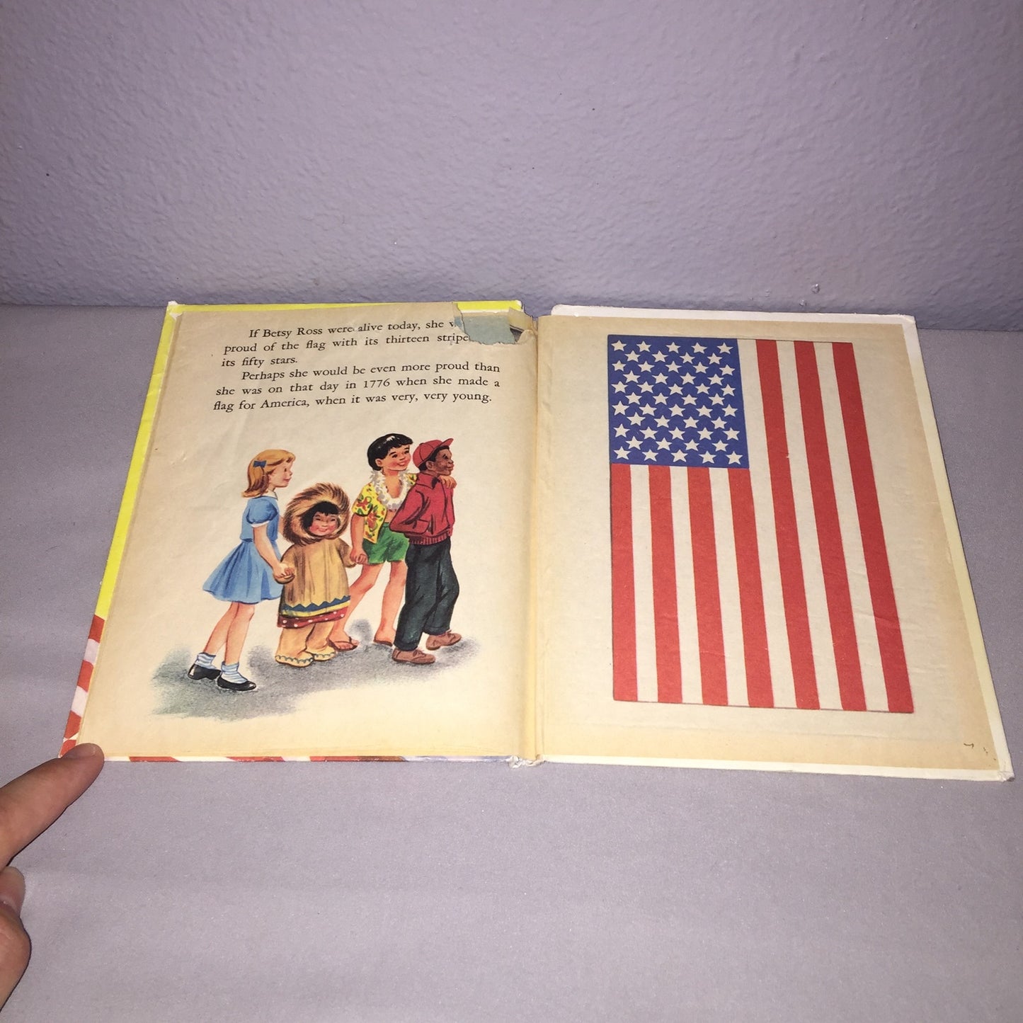 The Story Of Our Flag 1960's A Rand McNally Book Tip-Top Elf Books *Damage*