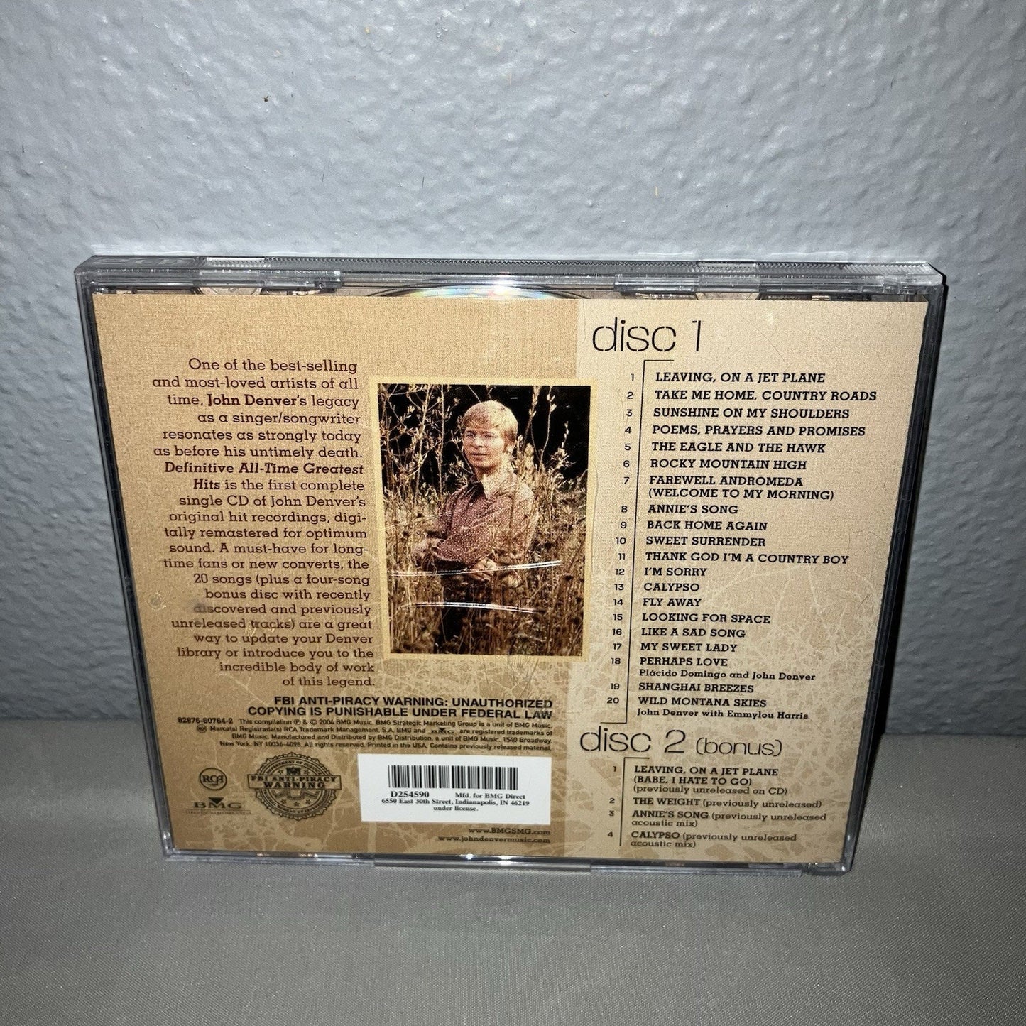 Cd Used John Denver Definitive All Time Greatest Hits 2 Disc Direct Release Rare