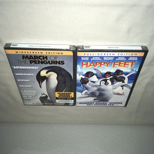 Dvd Sealed New March Of The Penguins / Happy Feet Warner Bros. Penguin Movie Lot