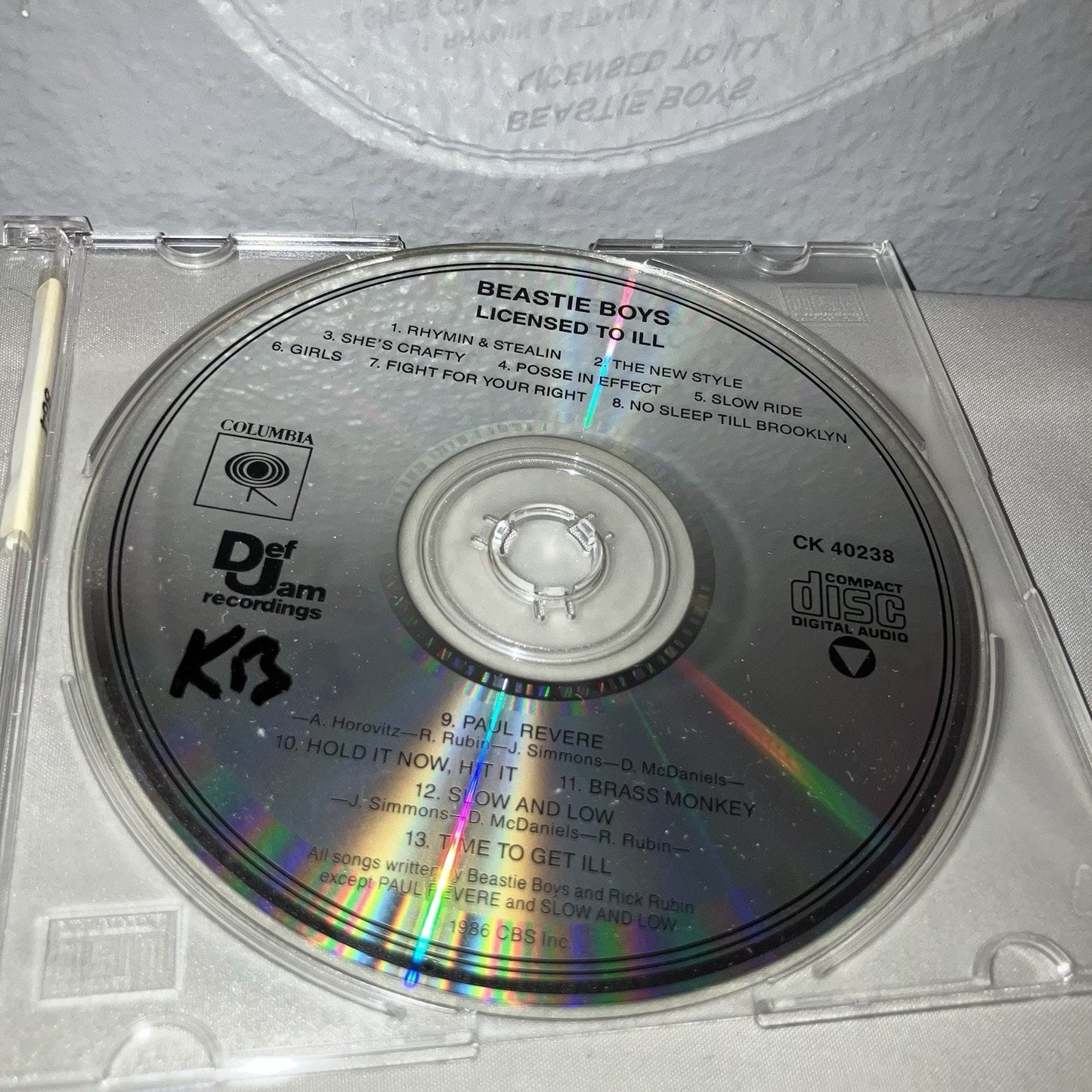 Cd Only Beastie Boys Licensed To Ill Loose Scratched Disc Works Replacement Case