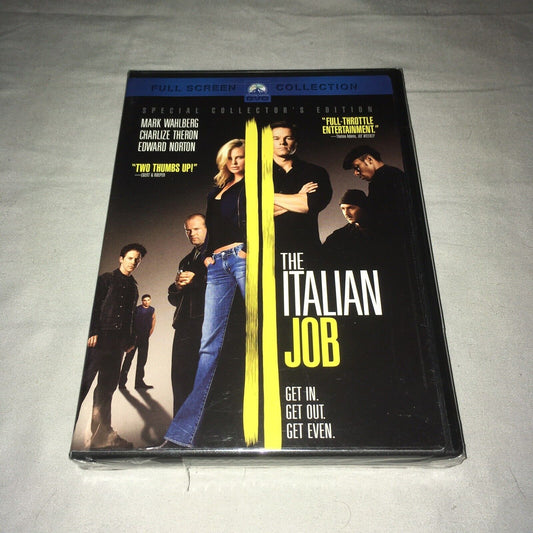 Dvd Sealed New Nwt The Italian Job Special Collector’s Full Screen Edition Movie