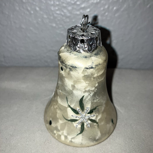 Vintage Glass Bell Xmas Christmas Holiday Ornament Shipped W Care Double Boxed