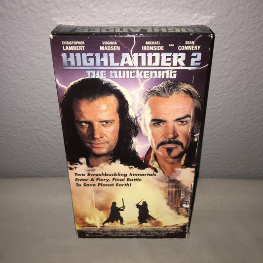 Vhs Used Highlander 2 The Quickening Tape Michael Ironside Sean Connery Hemdale