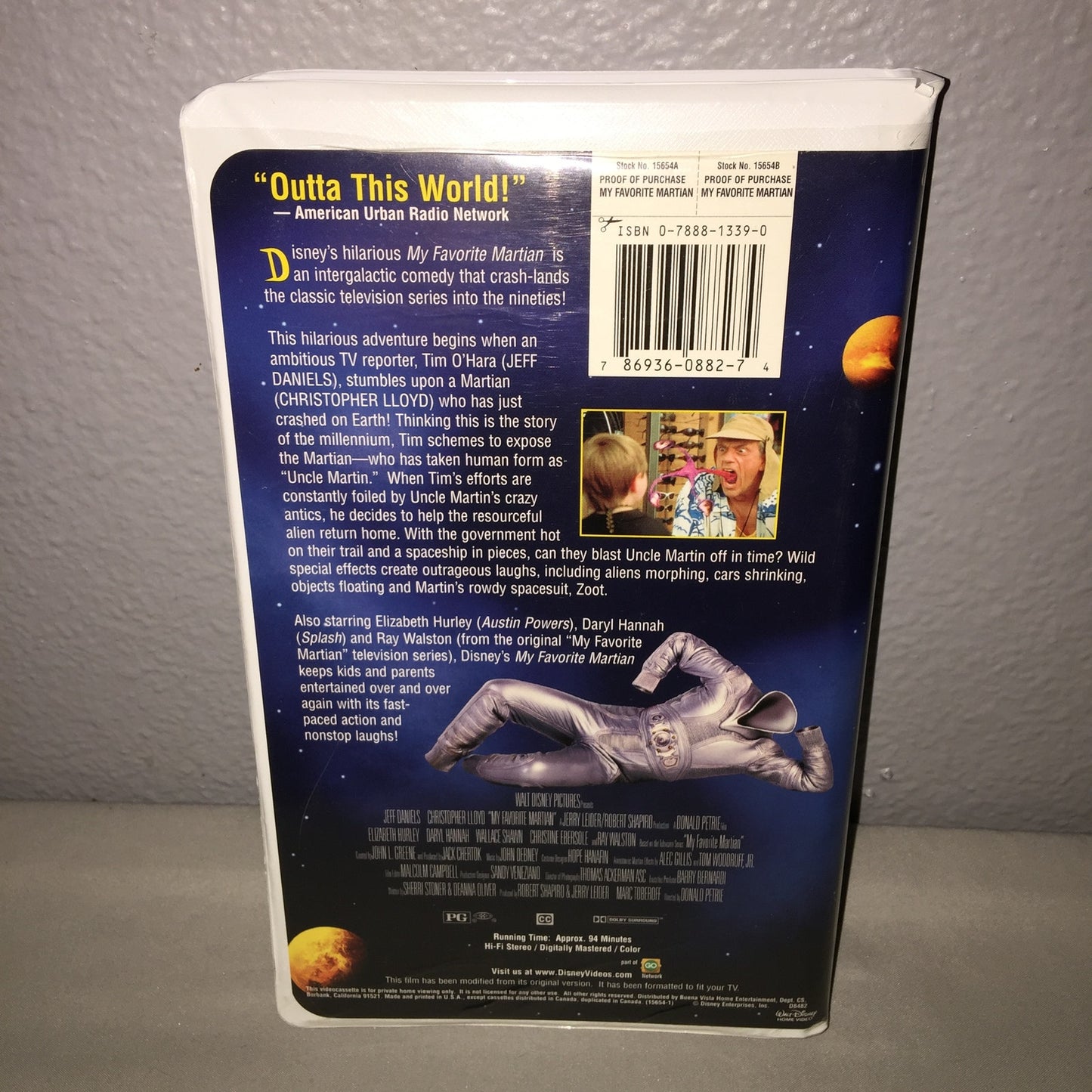 Vhs Used Disney My Favorite Martian Single Clamshell Tape Christopher Lloyd