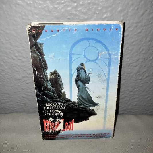 Tape Used Meat Loaf Rock And Roll Dreams Come Through Cassette 1 Single 1 Live
