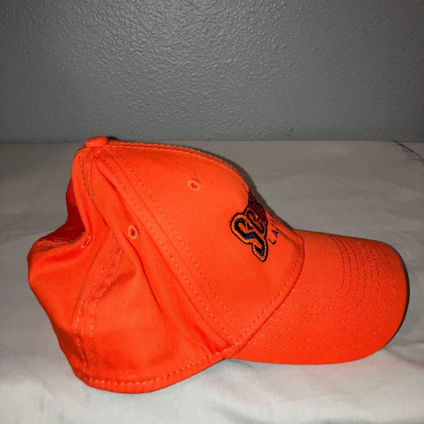 Scorpion Lacrosse Orange Ball Cap Hat 2012 New Era Small - Medium 39Thirty *Used