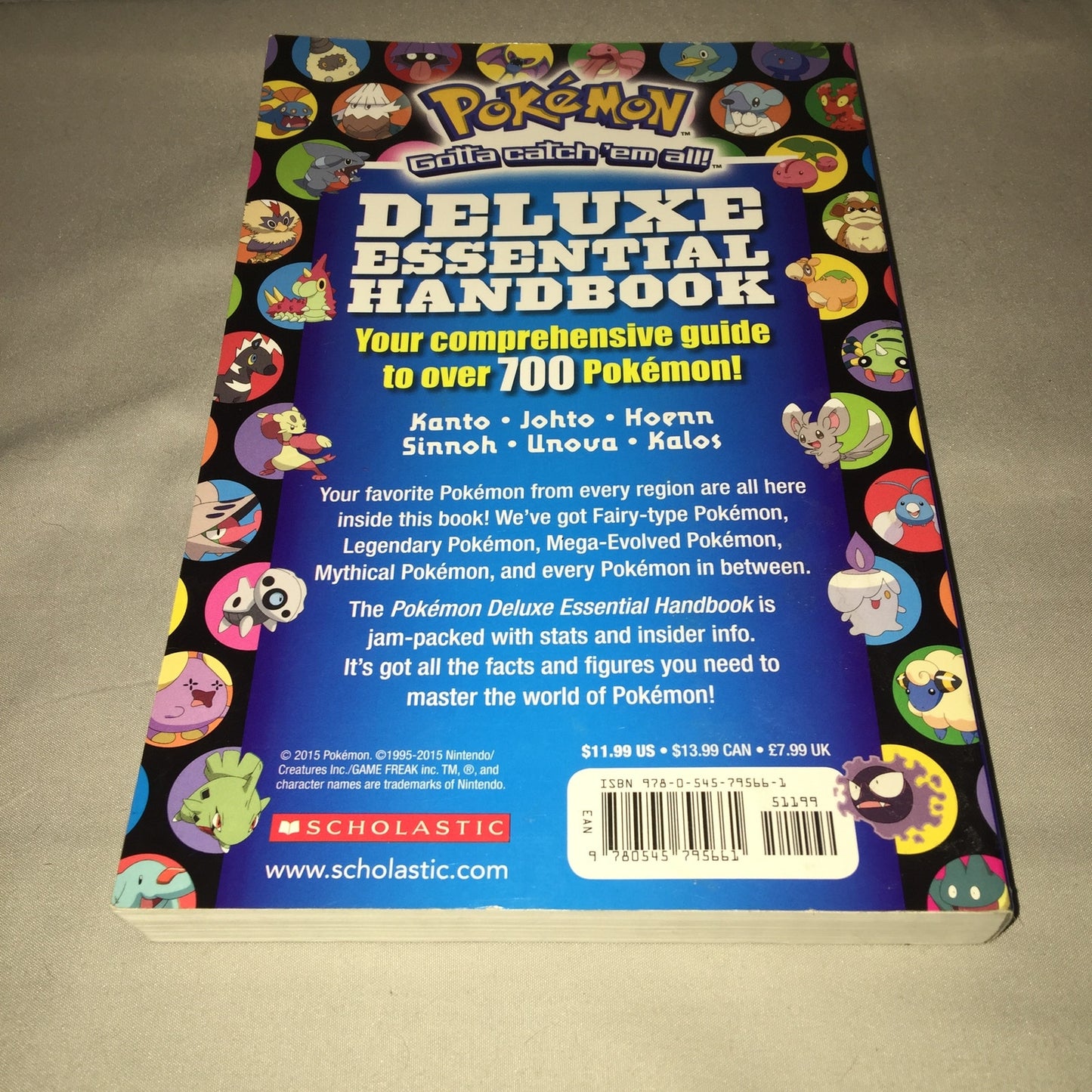 Pokemon 2015 Deluxe Essential Handbook Fact Book Over 700 Pokémon Nintendo Used