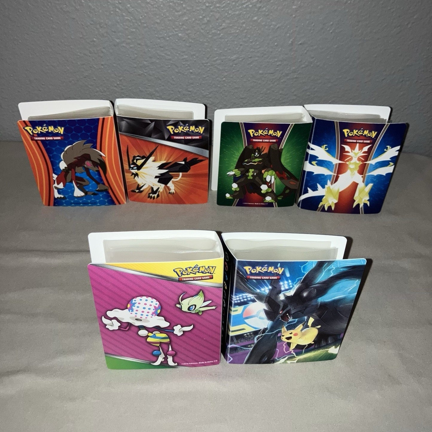 Pokemon Card Mini Binder Lot Celebi Pikachu Snorlax Eevee Lugia Lunala Solgaleo