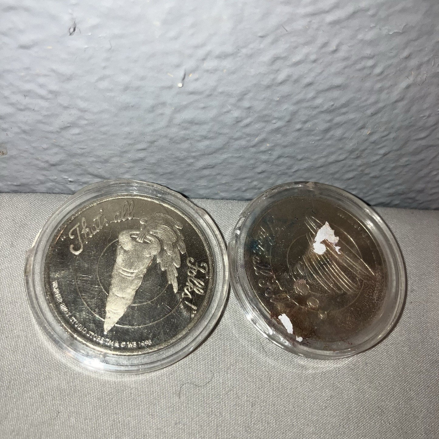 Collectible Coin Lot Bugs Bunny Carrotus Digestium / Taz Dervishus Whirlum