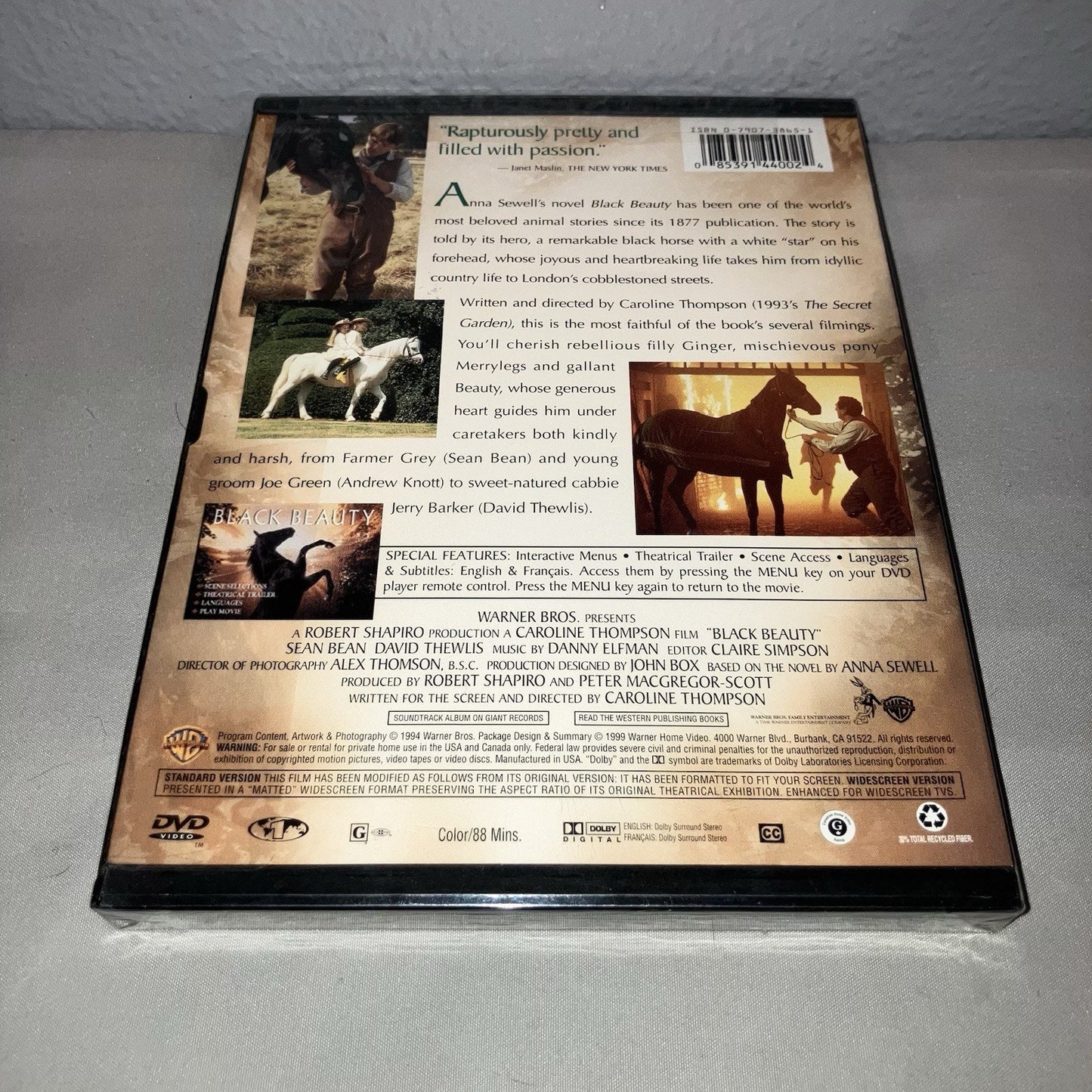 Dvd Sealed New Nwt Black Beauty Horse Movie Music By Danny Elfman 2 Available