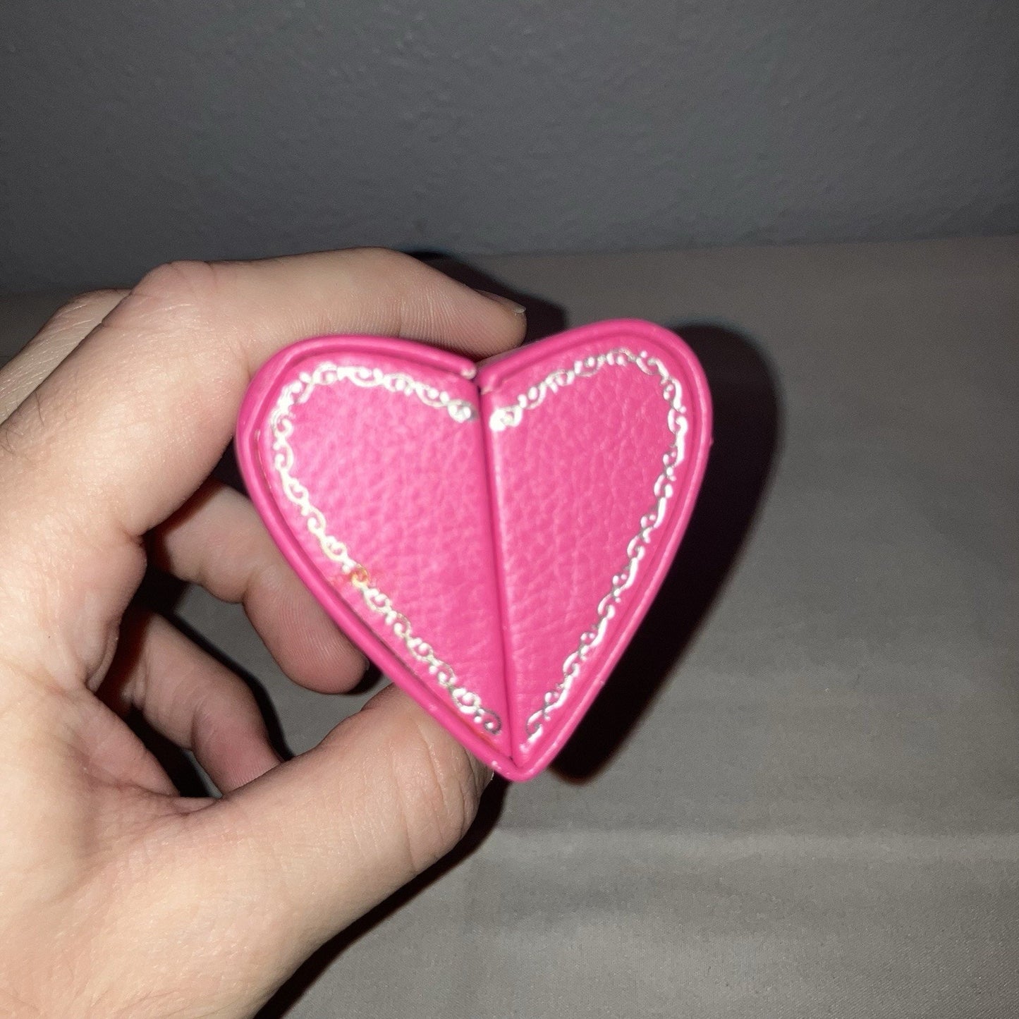 Juicy Couture Heart Shaped Glasses Case W Gold Silver Trim Used But Near Perfect