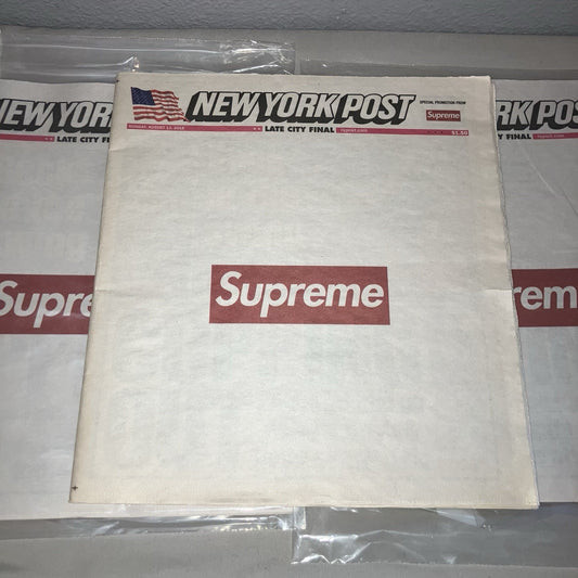 3 Pack Supreme Newspaper New York Post Late City Final Sport Sports Edition 3x