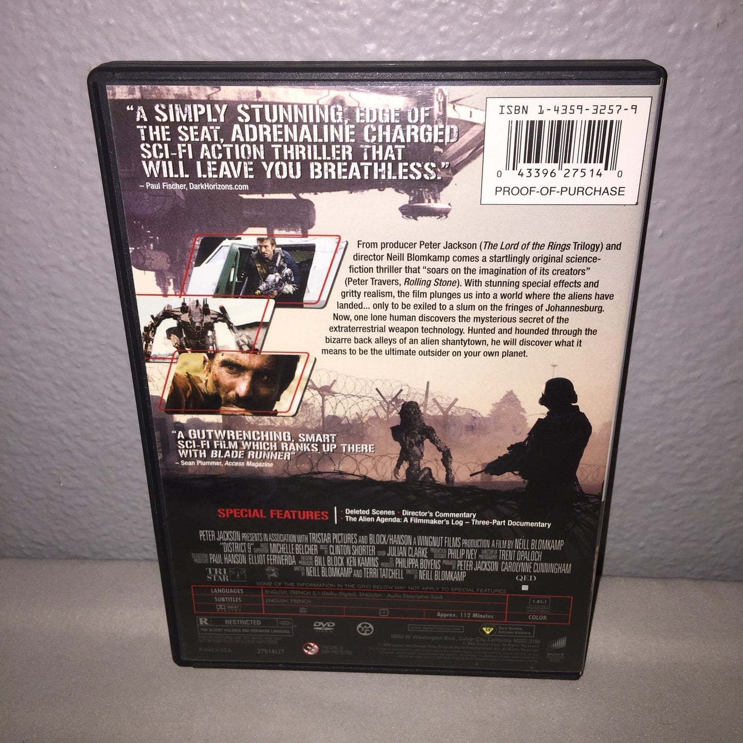 Dvd Used District 9 With Special Features Science Fiction Sci FI Scifi Sci-fi