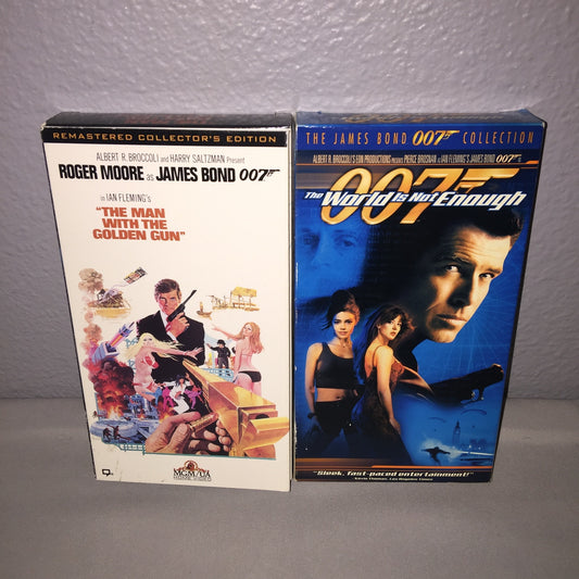 Vhs Used 007 James Bond The Man With The Golden Gun / The World Is Not Enough