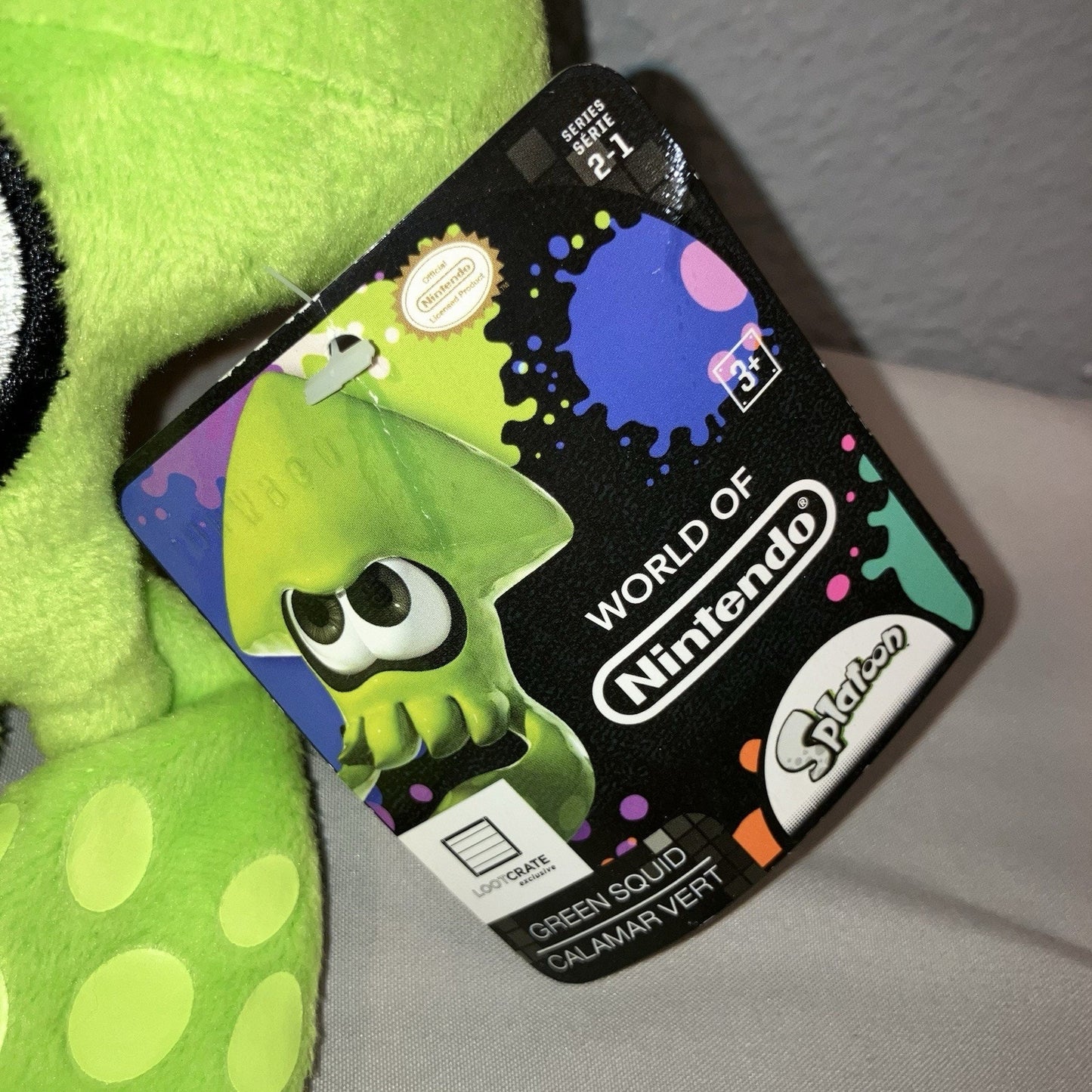 Plush New Splatoon Squid 8" Green Lootcrate Exclusive Nintendo Jakks Pacific