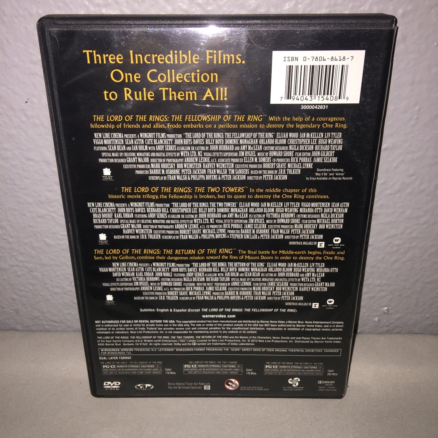 Dvd Used The Lord Of The Rings: The Fellowship Of The Ring *Missing 2 Movies*