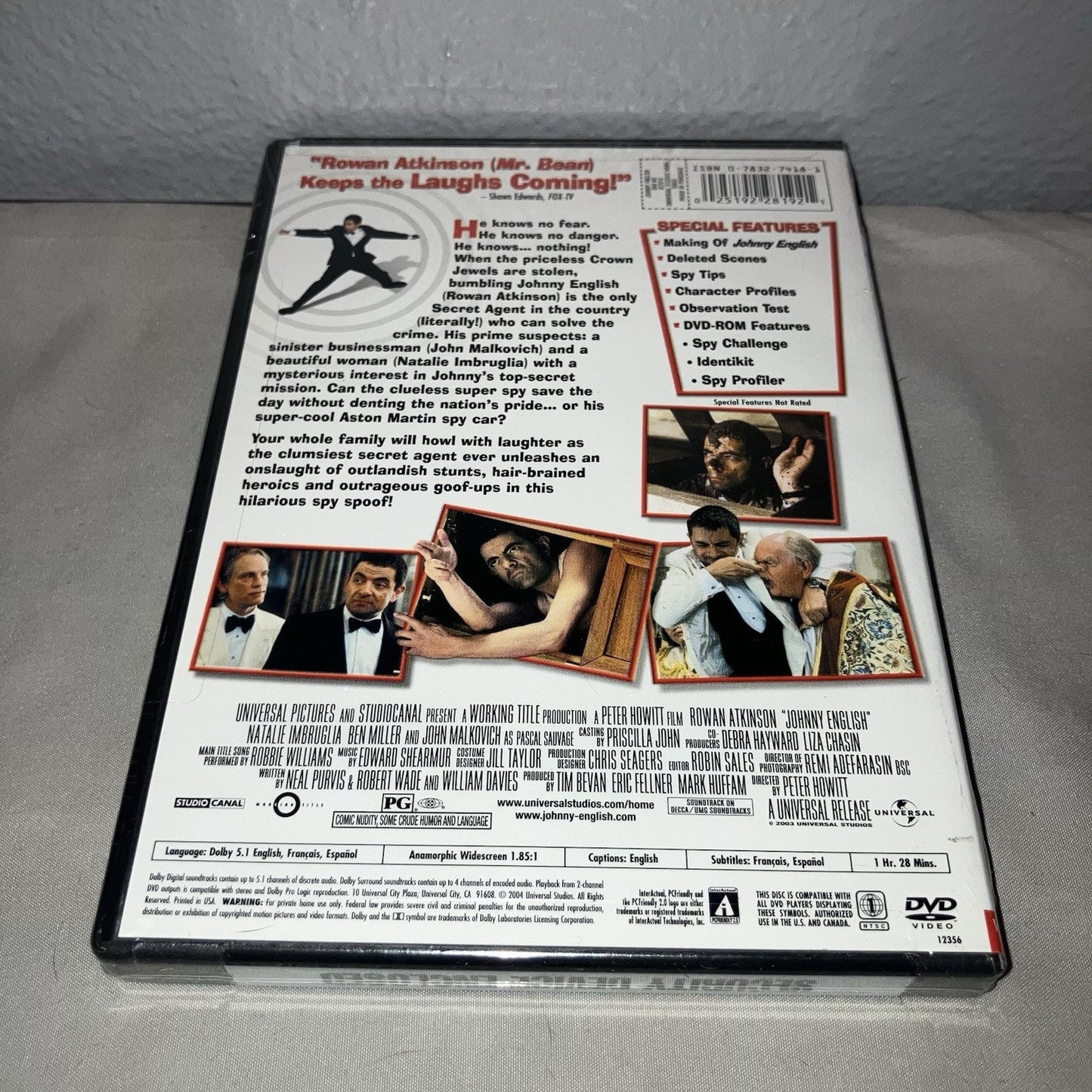 Dvd Sealed New Nwt Johnny English First Movie Rowan Atkinson Widescreen Movie