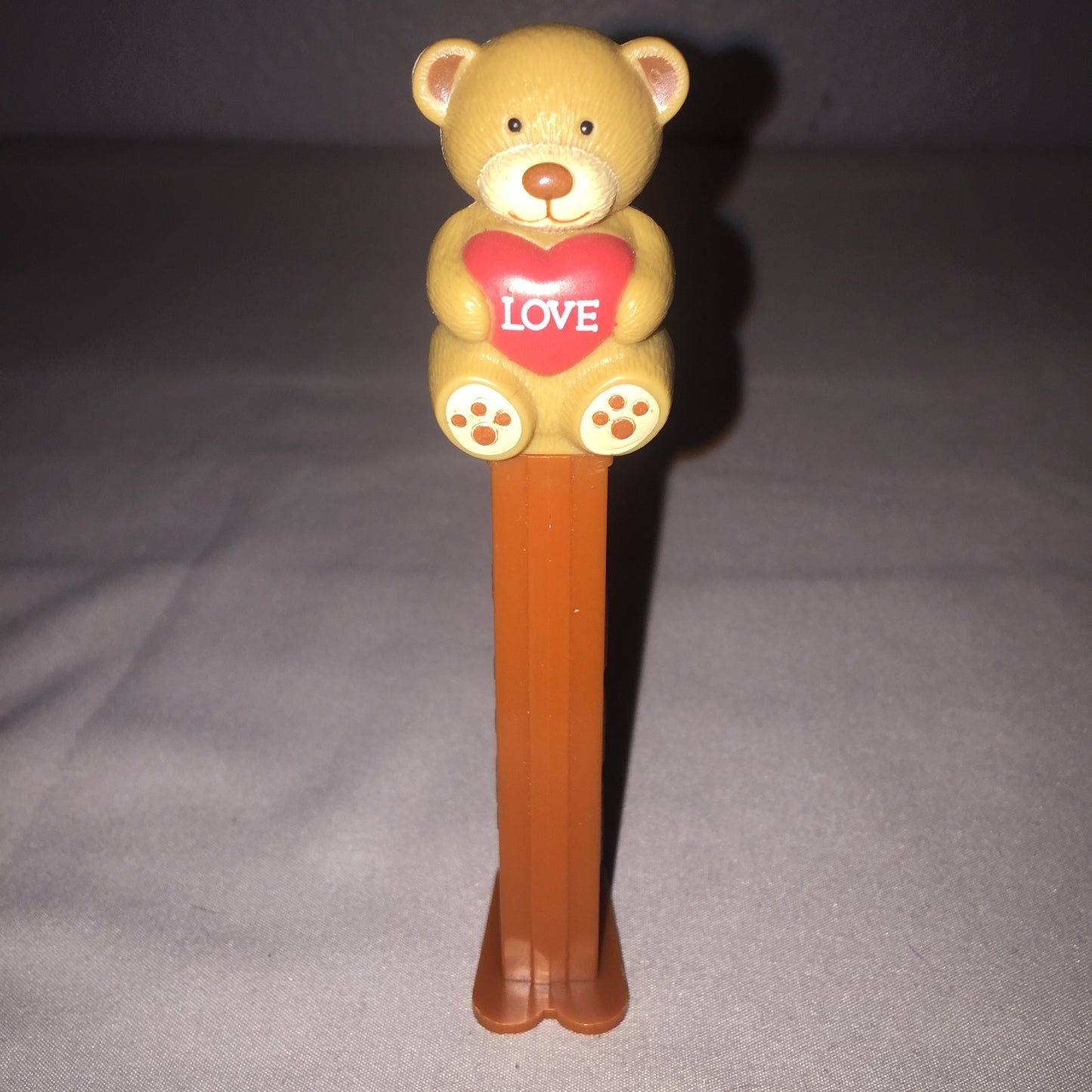 Love Heart Teddy Bear Collectible Pez Dispenser Valentine's VDay Used Good Shape