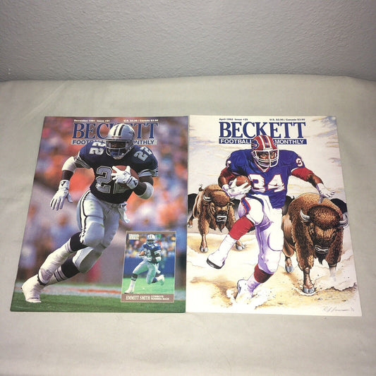 Beckett NFL Football Card Monthly Issues #21 #25 December 1991 April 1992 *Used*
