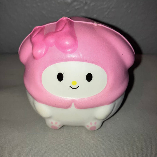 My Melody Sanrio Hello Kitty Pink White Stress Ball Toy Some Dent Lines No Rips