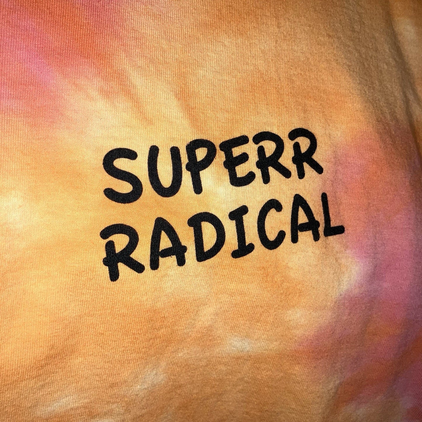Superrradical Red / Orange Tie Dye XL Size Go To Hell T Shirt Rare Colorway Used
