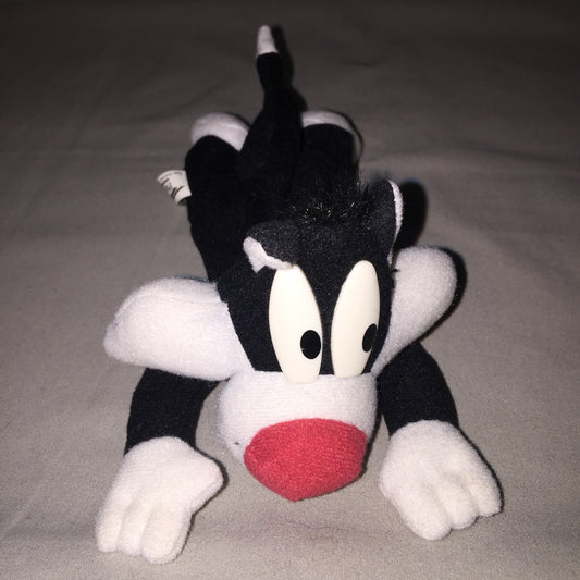 PLUSH Sylvester 1996 Cat Looney Tunes Bean Bag Stuffed Animal Play By Play Brand