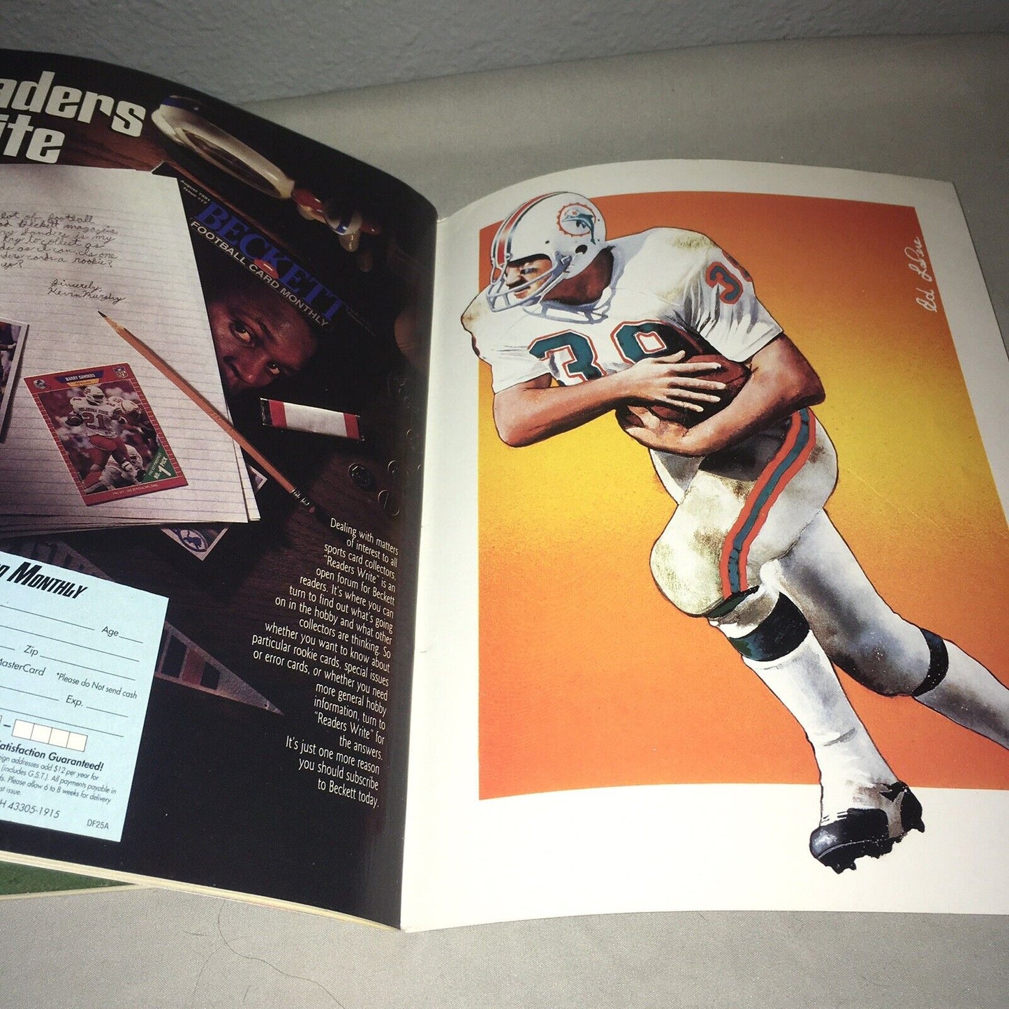 Beckett NFL Football Card Monthly Issues #21 #25 December 1991 April 1992 *Used*