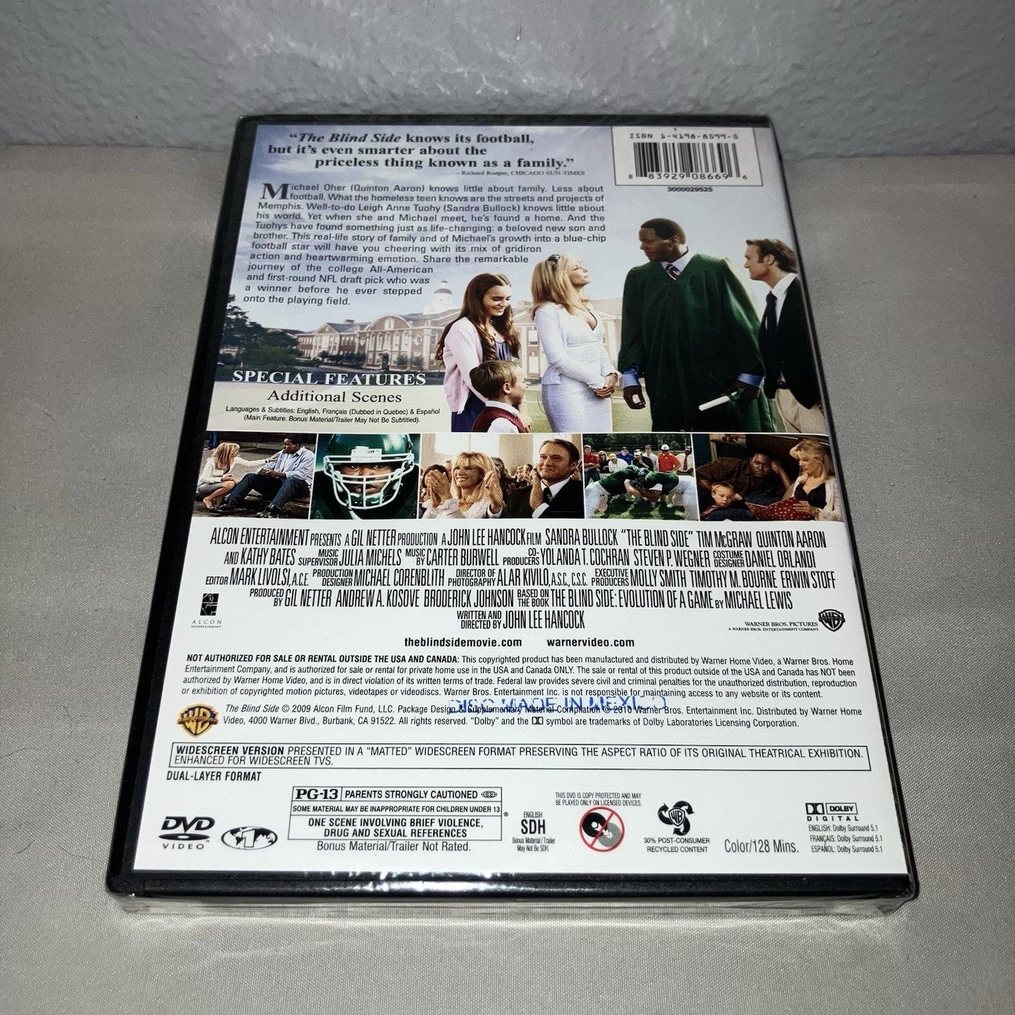 Dvd Sealed New Nwt The Blind Side Widescreen Sandra Bullock Pg-13 Football Movie
