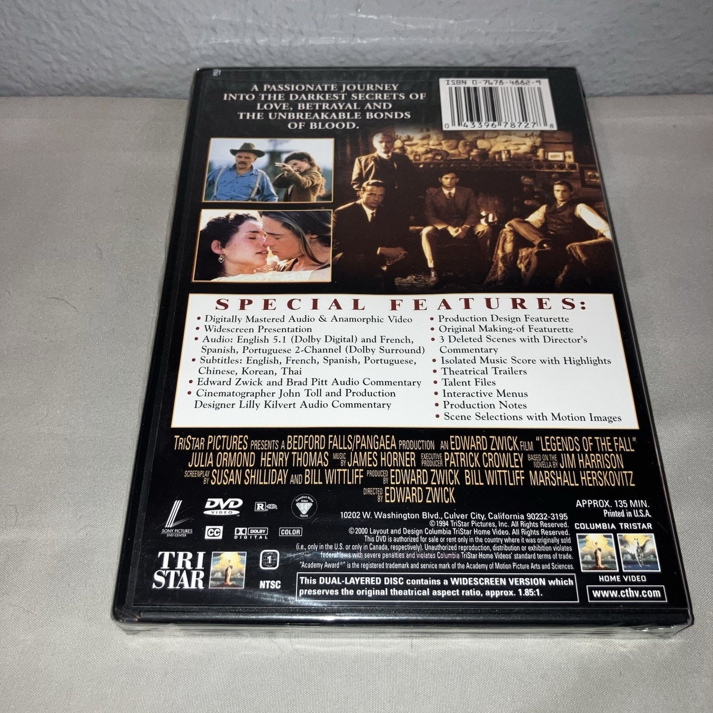 Dvd Sealed New Nwt Legends Of The Fall Special Edition Brad Pitt Anthony Hopkins