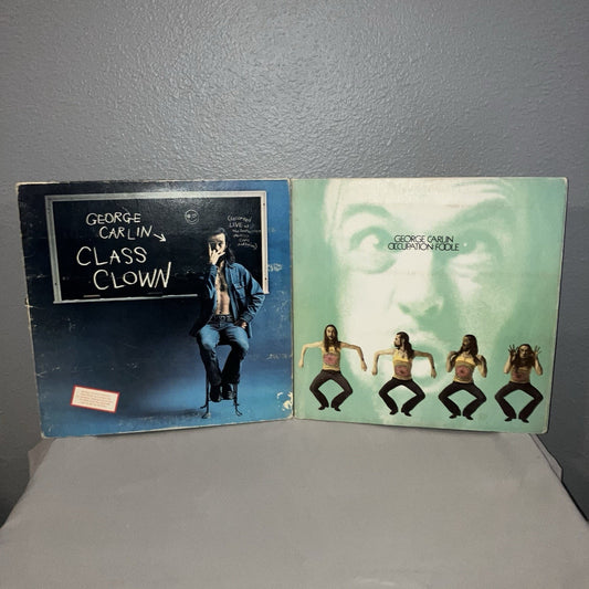 Vinyl Record George Carlin Class Clown / Occupation: Foole 70s Comedy Bundle Lot