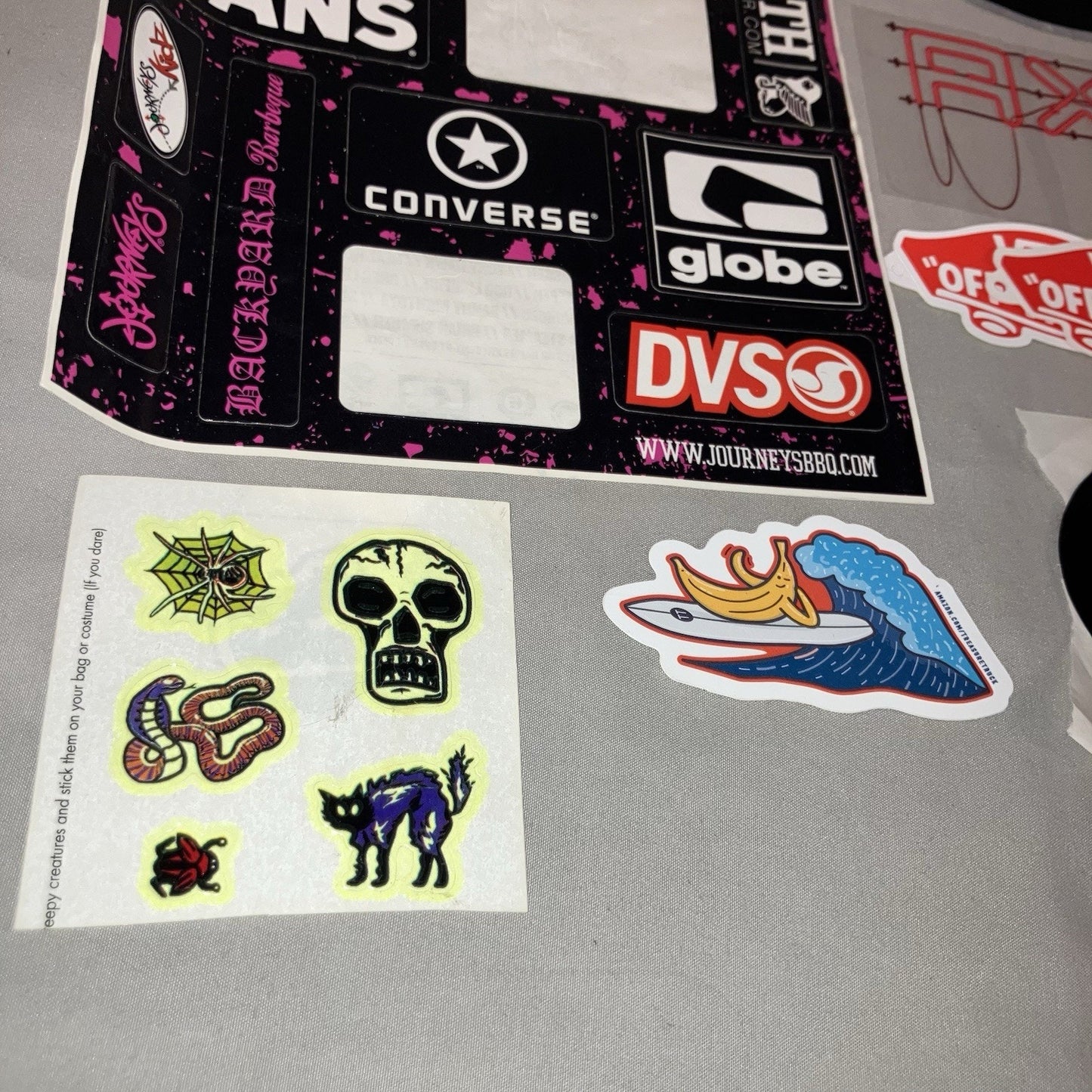 20+ Stickers Lot Skateboard Shoe Brands Vans Dvs Etnies Adio Converse Globe Axe