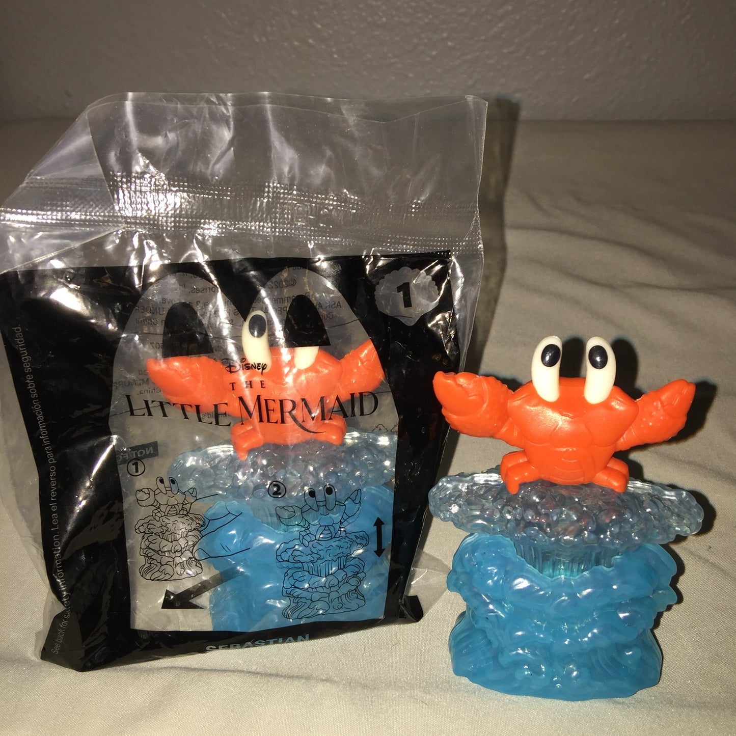 The Little Mermaid New Version Sebastian 1 Sealed 1 Open McDonald's FF Toy Lot