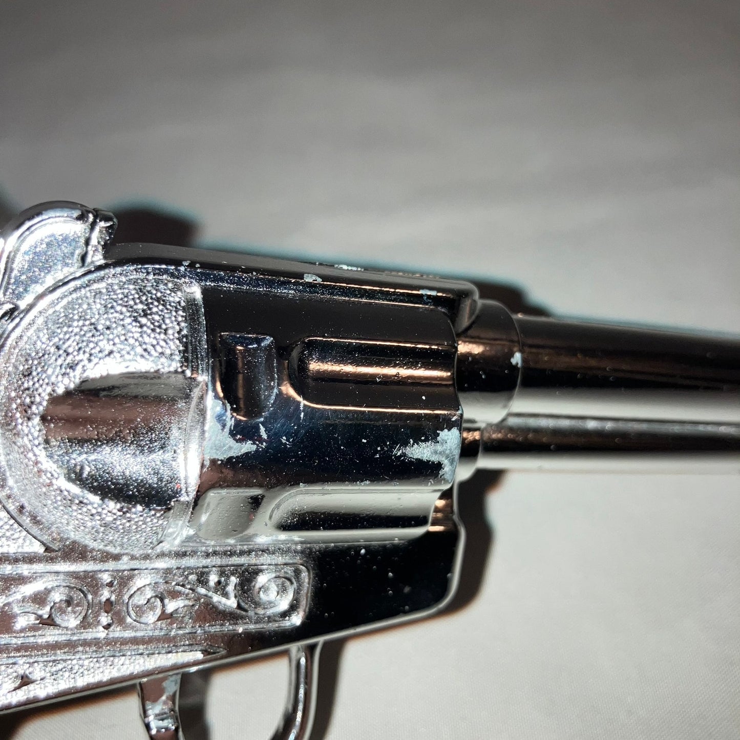 Leslie Henry Vintage Halco Diamond H Laramie Cap Gun Pink Handle Revolver Pistol