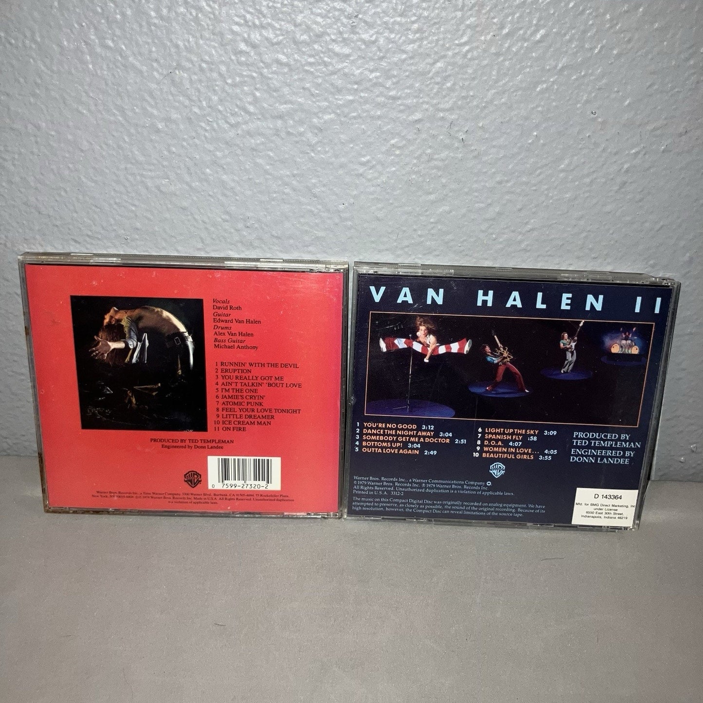 Cd Used Van Halen / Van Halen II 2 Direct Self-Titled Album Record Bundle Lot