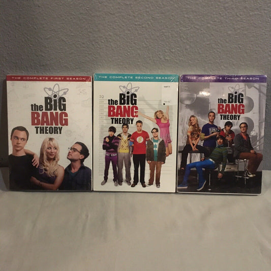 Dvd Sealed New The Big Bang Theory Season 1 / 2 / 3 Lot Jim Parsons Kaley Cuoco