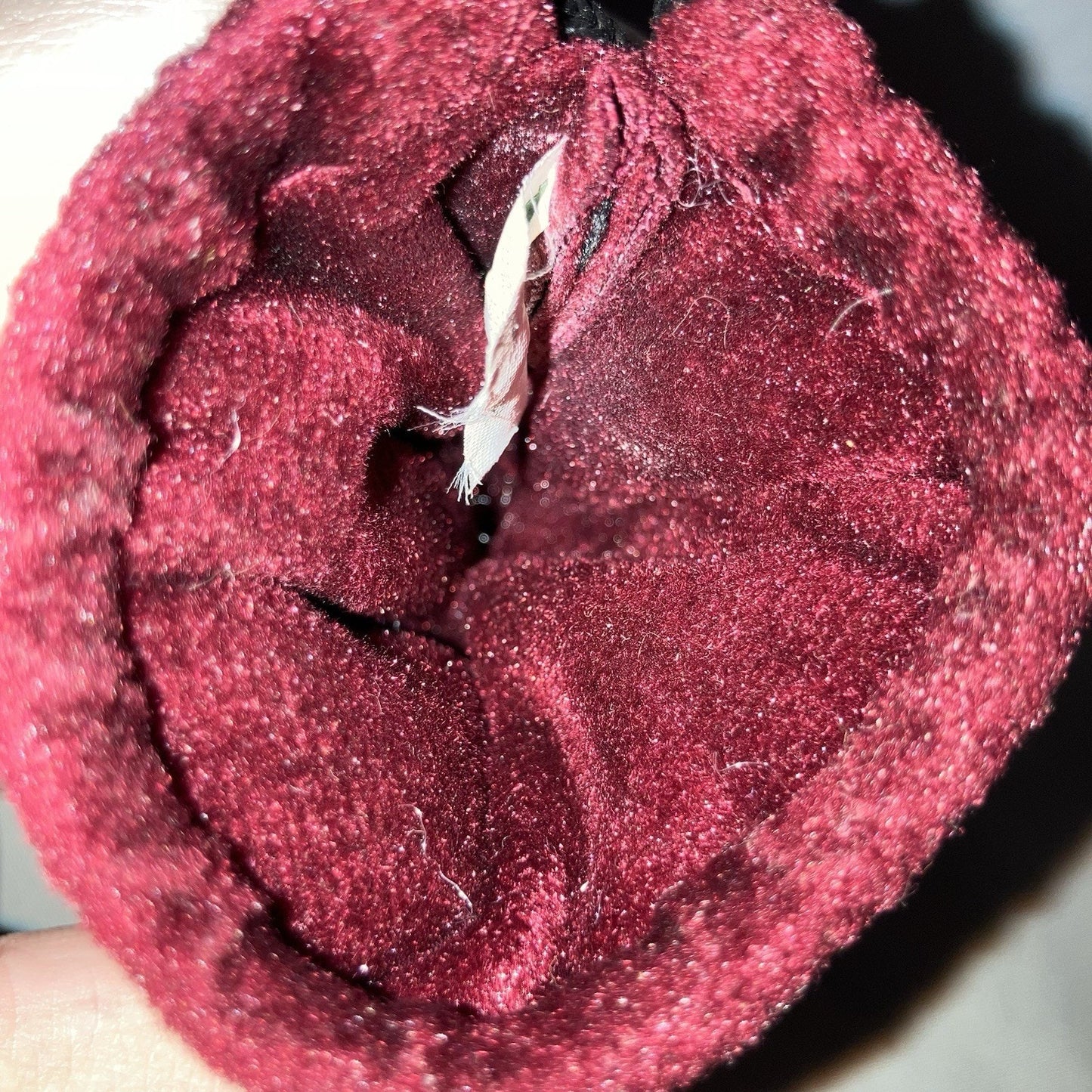 Small Red Velvet Padded Drawstring Pouch Great For Glass Pipes Or General Pieces