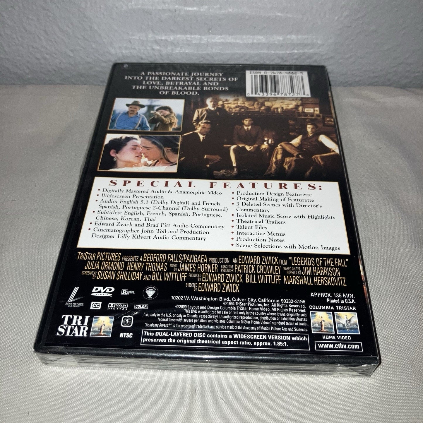 Dvd Sealed New Nwt Legends Of The Fall Special Edition Brad Pitt Anthony Hopkins