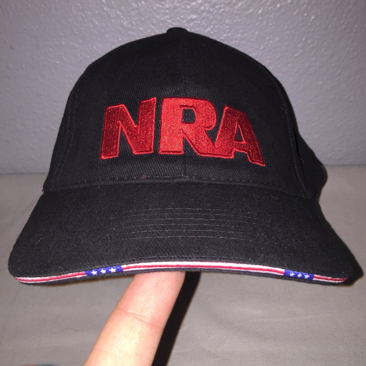 Nra Hat Bundle Lot Red Logo USA Brim / Yellow Logo Flag On Side + Desert Camo