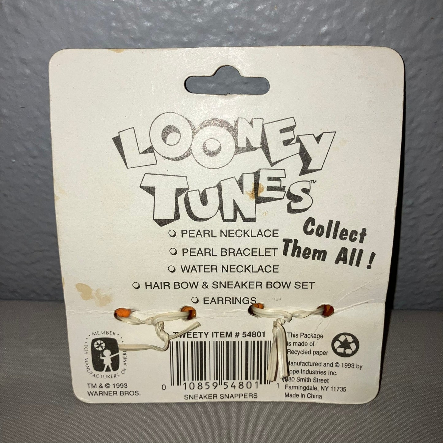 New Nos Nwt Tweety Bird 1993 Vintage Looney Tunes Sneaker Snappers by Hope Rare