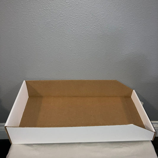 25 Pack S-15582 Uline White Corrugated Parts Bin 12 x 24 x 4.5" Great Storage