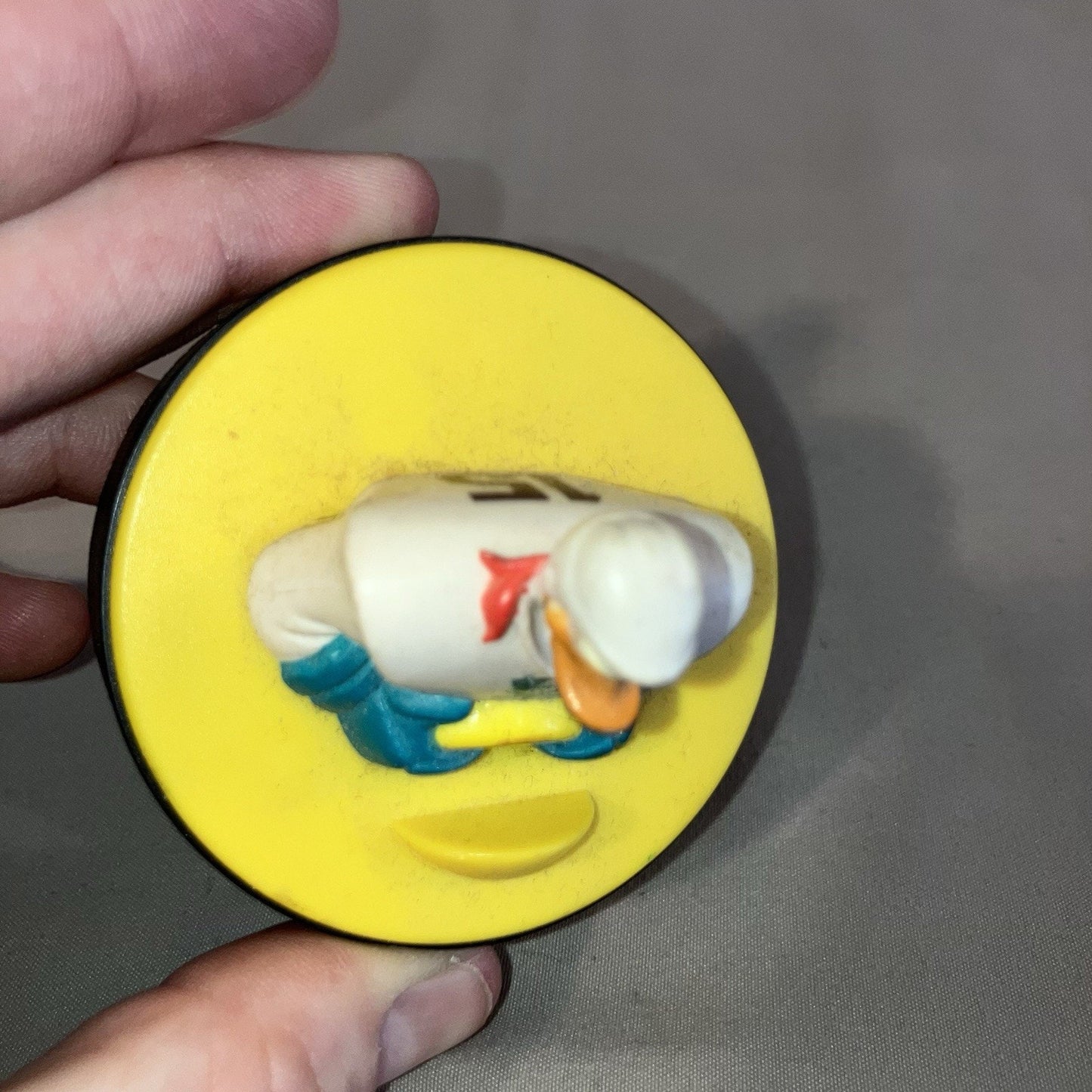 Disney Mighty Ducks 1996 #3 Mallory Jersey Street Hockey Puck McDonald's FF Toy