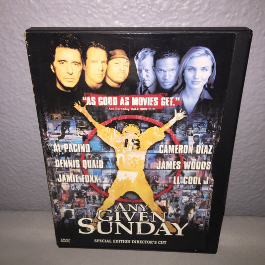 Dvd Used Any Given Sunday Special Director's Cut Star Studded Cast Warner Bros