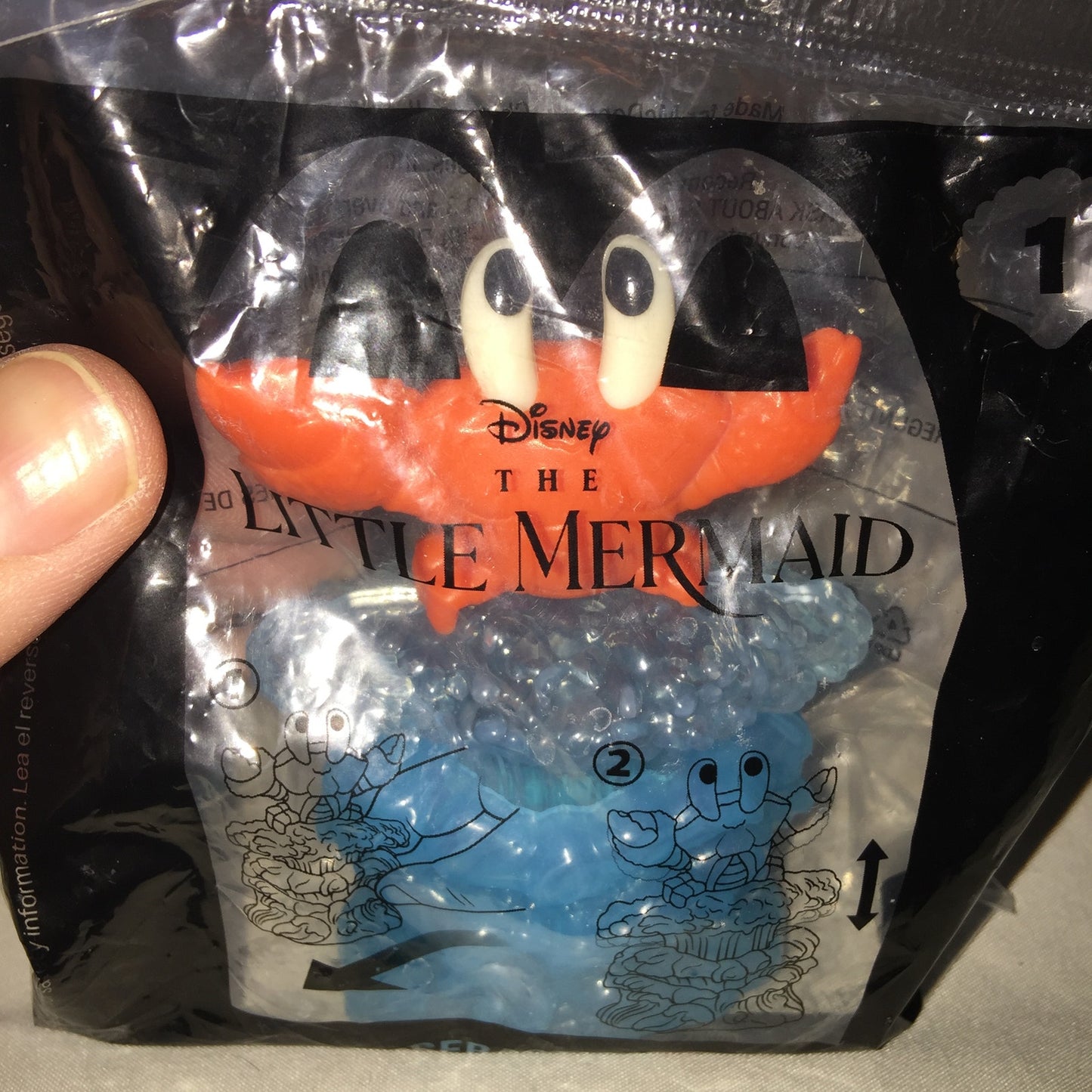 The Little Mermaid New Version Sebastian 1 Sealed 1 Open McDonald's FF Toy Lot