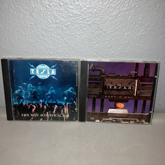 Cd Used Tesla Five 5 Man Acoustical Jam Live Recording / Bust A Nut Album Record