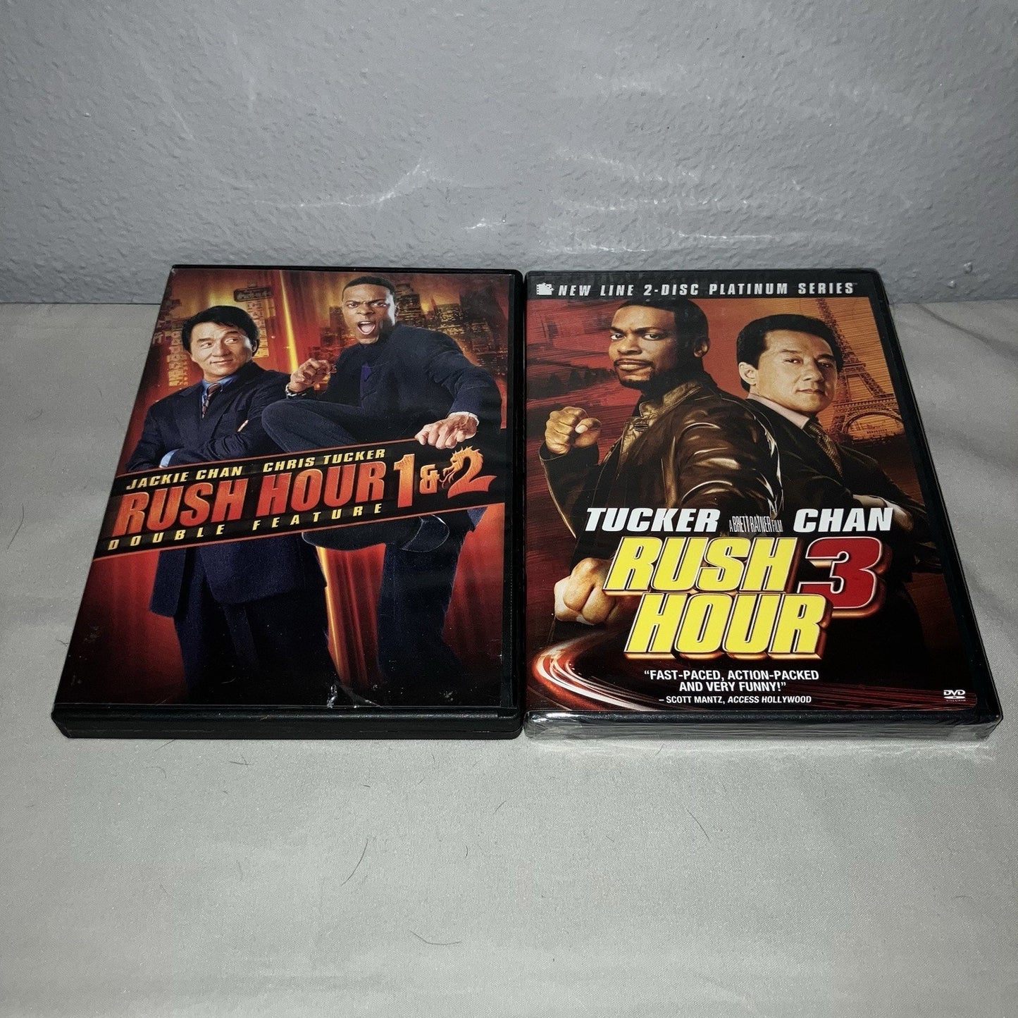 Dvd Used Rush Hour / Rush Hour 2 Franchise Art + Sealed New Rush Hour 3 Two Disc