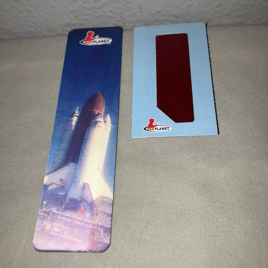 Burger King BK Planet Nasa Space Rocket Ship Shuttle Bookmark Red Decoder FF Toy